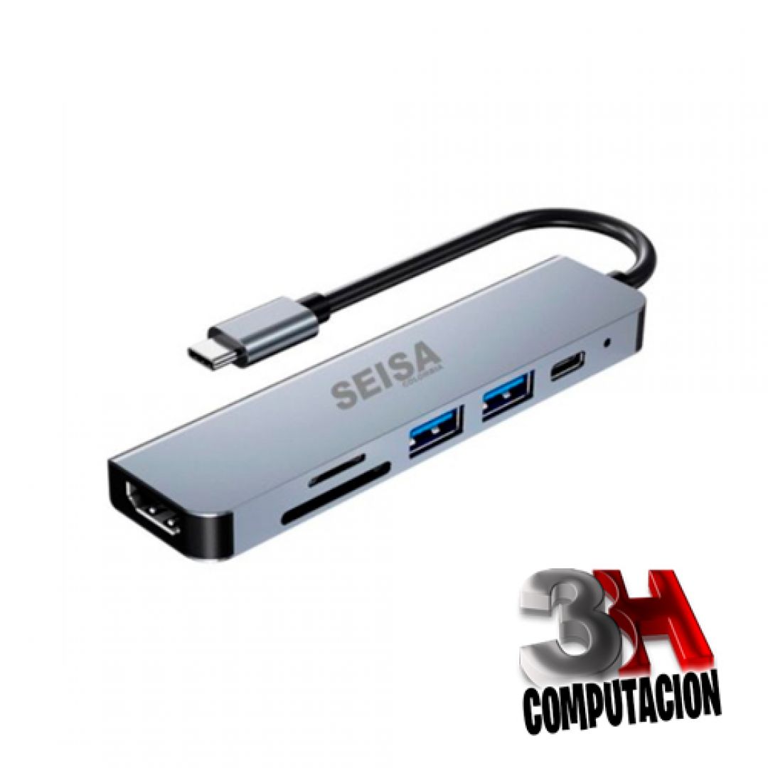 hub-usb-a-tipo-c-seisa-byl-2103t-5-in-1xusb-30-2xusb-20-1xpd-xmicro-sd-1x-sd-396